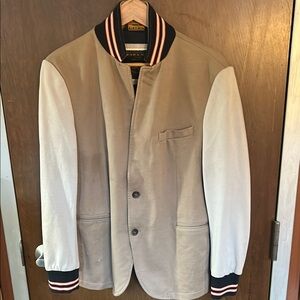 Men's Beige Bomber Jacket